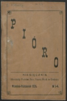 Pióro. R. 1, nr 3/4 (1925)