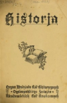 Historja. R. 1, nr 1 (1931)