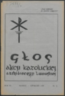 Głos Akcji Katolickiej Archidiecezji Lwowskiej. R. 3, nr 2 (1937)