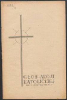 Głos Akcji Katolickiej Archidiecezji Lwowskiej. R. 4, nr 5 (1938)