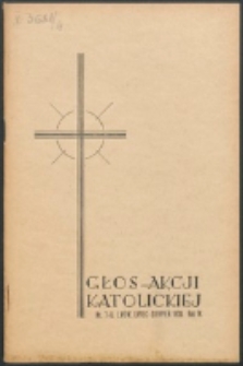 Głos Akcji Katolickiej Archidiecezji Lwowskiej. R. 4, nr 7/8 (1938)