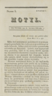 Motyl. Kwartał 1, nr 5 (15 kwietnia 1828)