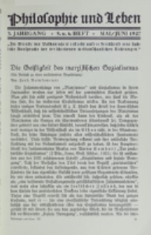 Philosophie und Leben. Jg. 3, H. 5/6 (1927)