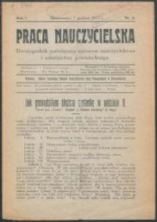 Praca Nauczycielska. R. 1, nr 4 (1922)