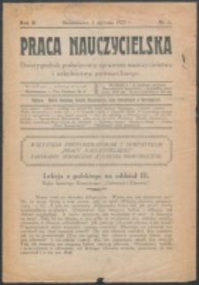Praca Nauczycielska. R. 2, nr 1 (1923)