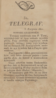 Telegraf. 1821, 31 (5 sierpnia)