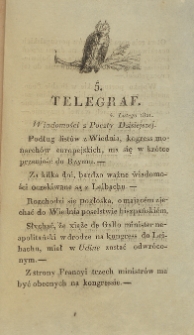 Telegraf. 1821, 5 (4 lutego)