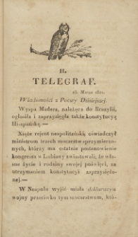 Telegraf. 1821, 11 (18 marca)