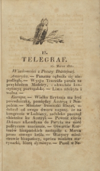 Telegraf. 1821, 12 (25 marca)