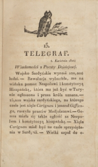 Telegraf. 1821, 13 (1 kwietnia)