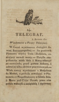 Telegraf. 1821, 14 (8 kwietnia)