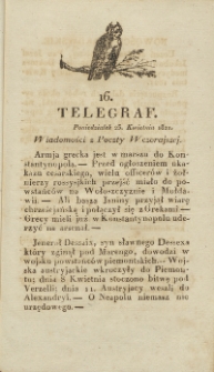 Telegraf. 1821, 16 (23 kwietnia)