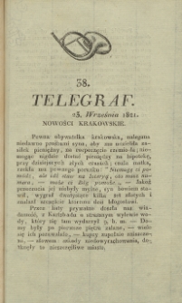 Telegraf. 1821, 38 (23 września)