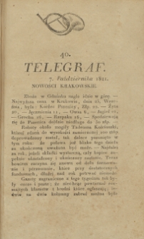 Telegraf. 1821, 40 (7 października)