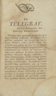 Telegraf. 1821, 44 (4 listopada)