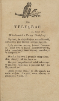 Telegraf. 1821, 10 (11 marca)