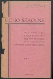 Echo Szkolne. R. 3, nr 1 (1932)