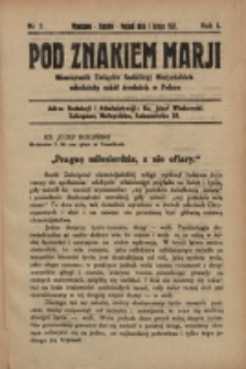 Pod Znakiem Marji. R. 1, nr 5 (1921)