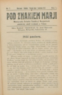 Pod Znakiem Marji. R. 1, nr 7 (1921)