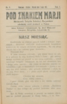 Pod Znakiem Marji. R. 1, nr 8 (1921)