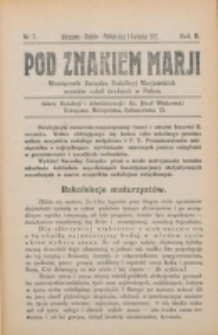 Pod Znakiem Marji. R. 2, nr 7 (1922)