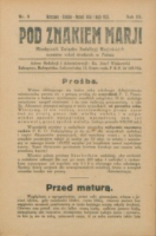 Pod Znakiem Marji. R. 3, nr 8 (1923)
