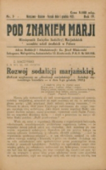 Pod Znakiem Marji. R. 4 , nr 3 (1923)