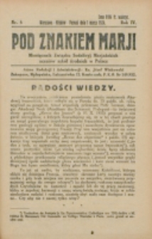 Pod Znakiem Marji. R. 4 , nr 6 (1924)