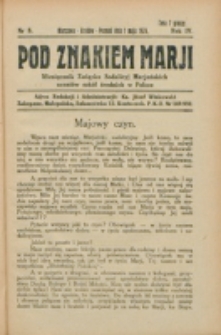 Pod Znakiem Marji. R. 4 , nr 8 (1924)