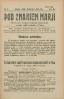Pod Znakiem Marji. R. 4, nr 9 (1924)