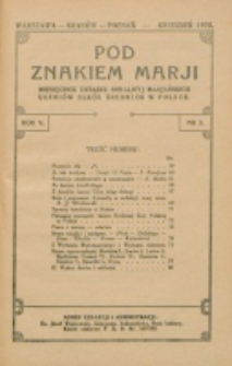 Pod Znakiem Marji. R. 5, nr 3 (1924)