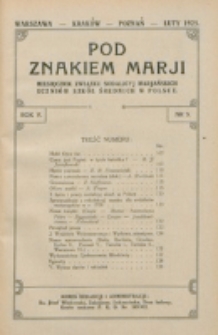 Pod Znakiem Marji. R. 5, nr 5 (1925)