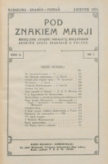 Pod Znakiem Marji. R. 5, nr 7 (1925)