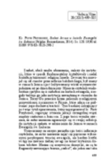 Mielcarek, Krzysztof &ndash; Recenzja : Ks. Piotr Przyborek, Szabat Jezusa w świetle Ewangelii św. Łukasza (Pelplin: Bernardinum, 2014). Ss. 128. 19,90 zł. ISBN 978-83-7823-290-2.