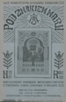Pod Znakiem Marji. R. 6, nr 1 (październik 1925)