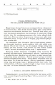 Polska terminologiana oznaczenie hebrajskich nazw ofiar.