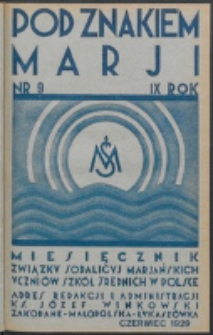 Pod Znakiem Marji. R. 9, nr 9 (1929)