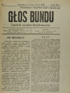 Głos Bundu. Nr 1 (1919)