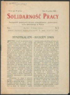 Solidarność Pracy. R. 1, nr 2 (1926)
