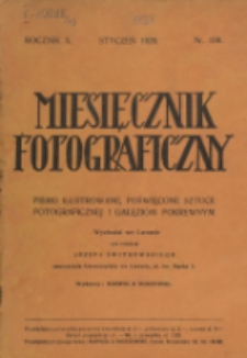 Miesięcznik Fotograficzny. R. 10, nr 109 (1929)