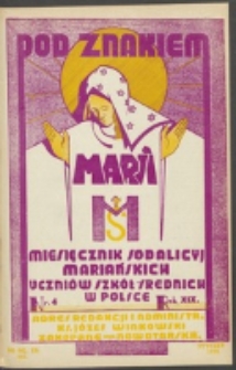 Pod Znakiem Marji. R. 19, nr 4 = 166 (1939)