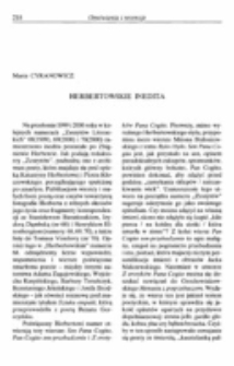 Herbertowskie inedita.