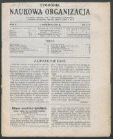 Tygodnik Naukowa Organizacja. R. 1, nr 3/4 (1926)