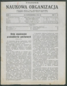 Tygodnik Naukowa Organizacja. R. 1, nr 9/10 (1926)