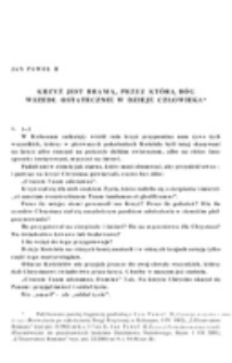 Krzyż jest bramą, przez kt&oacute;rą B&oacute;g wszedł ostatecznie w dzieje człowieka.