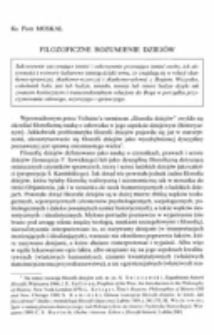 Filozoficzne rozumienie dziej&oacute;w.