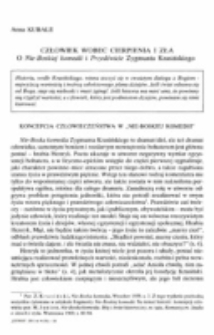 Człowiek wobec cierpienia i zła. O Nie-Boskiej komedii i Przedświcie Zygmunta Krasińskiego.