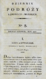 Dziennik Podróży Lądowych i Morskich. T. 3, nr 8 (1827)