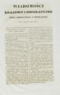 Wiadomości Krajowe i Emigracyjne. No 9 (1837)