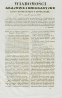 Wiadomości Krajowe i Emigracyjne. No 11 (1837)